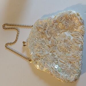 Vintage Sparkle Sequin Handmade beaded MINI BAG Hong Kong Elegant Stunning!
